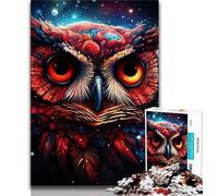 Puzzle 1000 pièces pour Adultes et Adolescents, Motif Hibou psychédélique, idéal comme Cadeau pour Toute la Famille Convient aux Enfants de 14 Ans et Plus (Taille 75x50cm)
