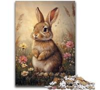 Puzzle 1000 pièces pour Adultes et Adolescents, Motif Lapin, Jeux éducatifs, décoration d'intérieur, Cadeau d'anniversaire, à partir de 14 Ans, 50x75cm