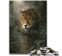 Puzzle 1000 pièces pour Adultes et Adolescents, Motif léopard de la Jungle, Jouet éducatif Anti-Stress, Cadeau du Père Noël Secret pour Les 14 Ans, 50x75cm