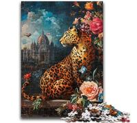Puzzle 1000 pièces pour Adultes et Adolescents, Motif léopard, décoration Murale Artistique et idée Cadeau d'anniversaire pour Amis, Bureau à Domicile (75x50cm)