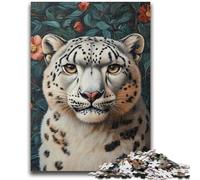 Puzzle 1000 pièces pour Adultes et Adolescents, Motif léopard des neiges, Jeu Familial Anti-Stress, défi Difficile, adapté aux Couples (38x26cm)