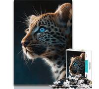 Puzzle 1000 pièces pour Adultes et Adolescents, Motif léopard Fantastique, Art au Fusain, pour Une Escapade relaxante, idéal pour la décoration de la Maison (75x50cm)