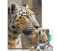 Puzzle 1000 pièces pour Adultes et Adolescents, Motif léopard, idéal pour Un Jeu éducatif, Un défi, Un Cadeau d'anniversaire, Une décoration Murale (Taille 75x50cm)