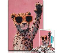 Puzzle 1000 pièces pour Adultes et Adolescents, Motif léopard, Jeu d'intelligence, Jeu addictif, Cadeau d'anniversaire, décoration Murale, 38x26cm