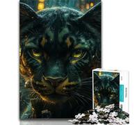 Puzzle 1000 pièces pour Adultes et Adolescents, Motif léopard, Jouets éducatifs pour la Famille, Jeu éducatif pour Anniversaire et Noël (38x26cm)
