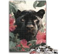 Puzzle 1000 pièces pour Adultes et Adolescents, Motif léopard Noir, idéal comme Cadeau pour Toute la Famille (75x50cm)