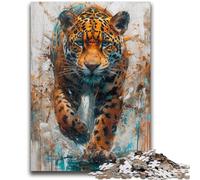 Puzzle 1000 pièces pour Adultes et Adolescents, Motif léopard Sauvage, Jouet éducatif Anti-Stress, idéal comme Cadeau (75x50cm)