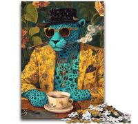 Puzzle 1000 pièces pour Adultes et Adolescents, Motif léopard Tendance, Cadeau d'anniversaire, décoration Murale pour Les 14 Ans et Plus (50x75cm)