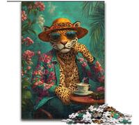 Puzzle 1000 pièces pour Adultes et Adolescents, Motif léopard Tendance, Jeu Familial, décoration d'intérieur Unique et Cadeaux pour Les 14 Ans et Plus (Taille 50x75cm)