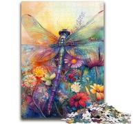 Puzzle 1000 pièces pour Adultes et Adolescents, Motif Libellule Aquarelle, Jeux éducatifs, décoration d'intérieur, Cadeau d'anniversaire, Cadeaux pour Les 14 Ans et Plus, 38x26cm