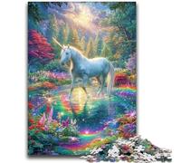 Puzzle 1000 pièces pour Adultes et Adolescents, Motif Licorne Fantastique, Jeu Familial Anti-Stress, défi Difficile, adapté aux Couples (38x26cm)