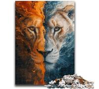 Puzzle 1000 pièces pour Adultes et Adolescents, Motif Lion Graffiti, Jouets éducatifs, Jeux de Famille, Cadeaux pour Amis et Famille, 50x75cm