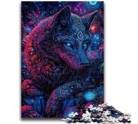 Puzzle 1000 pièces pour Adultes et Adolescents, Motif Loup Animalier, Jeux éducatifs, décoration Murale, Cadeaux Uniques pour Anniversaire et Noël, 26x38cm