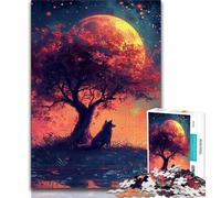 Puzzle 1000 pièces pour Adultes et Adolescents, Motif Loup de la Jungle Fantastique, Puzzle 1000 pièces, Jouets de Jeu, Chaque pièce est Unique - Jeu Familial Stimulant et Amusant (Taille 38x26cm)