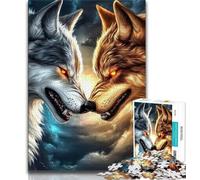 Puzzle 1000 pièces pour Adultes et Adolescents, Motif Loup Fantastique, décoration Murale Artistique et idée Cadeau d'anniversaire pour Amis, Bureau à Domicile (Taille 75x50cm)