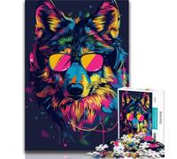 Puzzle 1000 pièces pour Adultes et Adolescents, Motif Loup Fantastique, Jeux éducatifs, décoration d'intérieur, idéal pour la décoration de Bureau (Taille 38x26cm)