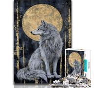 Puzzle 1000 pièces pour Adultes et Adolescents, Motif Loup, idéal pour Un Jeu éducatif, Un défi, Un Cadeau d'anniversaire, Une décoration Murale (Taille 75x50cm)