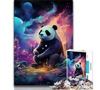 Puzzle 1000 pièces pour Adultes et Adolescents, Motif Panda, 1000 pièces, Jeux d'activités familiales stimulants, Jouet à Faire soi-même pour décoration Murale de la Maison, Cadeaux (Taille 38x26cm)
