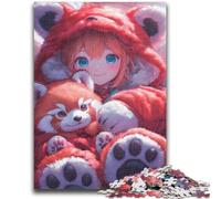 Puzzle 1000 pièces pour Adultes et Adolescents, Motif Panda Roux, Jouet éducatif Anti-Stress, Cadeau du Père Noël Secret, pour Les 14 Ans, 50x75cm