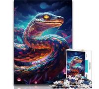 Puzzle 1000 pièces pour Adultes et Adolescents, Motif Serpent coloré, Anti-Stress, pour Passer Le Temps à la Maison, Interaction Parent-Enfant (38x26cm)