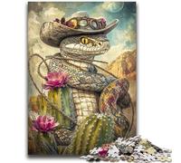 Puzzle 1000 pièces pour Adultes et Adolescents, Motif Serpent Cowboy, Jouet éducatif et décompressant, idéal comme Cadeau pour Toute la Famille 50x75cm