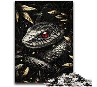 Puzzle 1000 pièces pour Adultes et Adolescents, Motif Serpent Noir, Jouet éducatif et décompressant, décoration Parfaite (50x75cm)