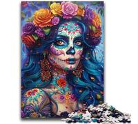 Puzzle 1000 pièces pour Adultes et Adolescents, Motif Squelette Fantastique, Anti-Stress, séjour, Tuer Le Temps, liste de souhaits avec Le Père Noël, 50x75cm
