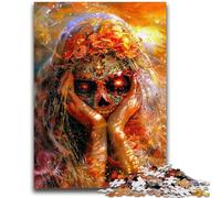 Puzzle 1000 pièces pour Adultes et Adolescents, Motif tête de Mort Mexicaine, 1000 pièces pour Adultes, Anti-Stress, défi Difficile, Cadeaux du Père Noël Secret (50x75cm)
