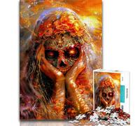 Puzzle 1000 pièces pour Adultes et Adolescents, Motif tête de Mort Mexicaine, Anti-Stress, idéal pour Passer des Vacances et améliorer l'amour Entre Couples (38x26cm)