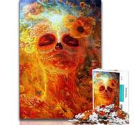 Puzzle 1000 pièces pour Adultes et Adolescents Motif tête de Mort Mexicaine Anti-Stress Passe-Temps Amour Entre Couples 26x38cm