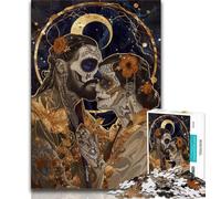 Puzzle 1000 pièces pour Adultes et Adolescents, Motif tête de Mort Mexicaine, Jeu éducatif Familial, idéal pour la décoration de Bureau (Taille 38x26cm)