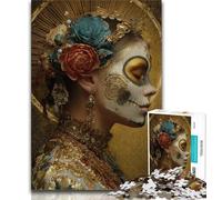 Puzzle 1000 pièces pour Adultes et Adolescents, Motif tête de Mort Mexicaine, Jeu Familial Anti-Stress, défi Difficile, renforce l'amour Entre Couples, 75x50cm