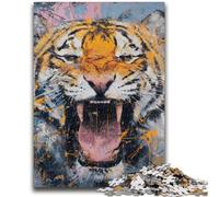 Puzzle 1000 pièces pour Adultes et Adolescents, Motif Tigre, idéal pour Un Jeu éducatif ou Un défi, idéal comme Cadeau pour Toute la Famille, 50x75cm