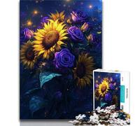 Puzzle 1000 pièces pour Adultes et Adolescents, Motif tournesols fantastiques, Jeux éducatifs, décoration d'intérieur, idéal pour la décoration de Bureau (Taille 75x50cm)