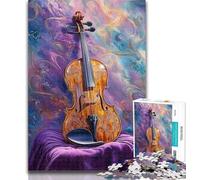 Puzzle 1000 pièces pour Adultes et Adolescents, Motif Violon, Jouet éducatif et décompressant, Cadeau du Père Noël Secret, 50x75cm