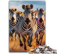 Puzzle 1000 pièces pour Adultes et Adolescents, Motif zèbre Africain, idéal comme Cadeau pour Toute la Famille (50x75cm)
