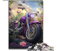 Puzzle 1000 pièces pour Adultes et Adolescents, Moto Violette, Jouets éducatifs, Jeux Anti-Stress, décoration Murale (Taille 50x75cm)