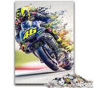 Puzzle 1000 pièces pour Adultes et Adolescents MotoGP Jeux éducatifs Décoration de la Maison Jeu éducatif pour Anniversaire, Noël 26x38cm