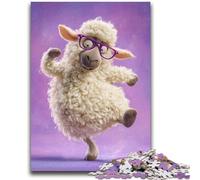 Puzzle 1000 pièces pour Adultes et Adolescents Mouton Heureux pour Un Jeu éducatif, Un défi, Un Jouet à Offrir en Cadeau à Toute la Famille 26x38cm