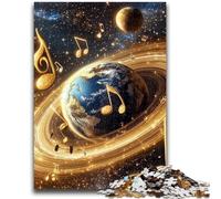 Puzzle 1000 pièces pour Adultes et Adolescents, Musique, Galaxie, Terre Difficile à réaliser, mais Amusant et Humoristique Cadeau d'anniversaire, Cadeaux, décoration Murale 26x38cm