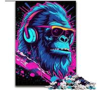 Puzzle 1000 pièces pour Adultes et Adolescents, Musique Monkey DJ, idée Cadeau d'anniversaire pour Adultes, Jeu Familial et Loisir (Taille 50x75cm)