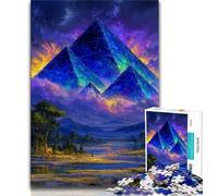 Puzzle 1000 pièces pour Adultes et Adolescents : Mystérieuses Pyramides égyptiennes, Jeu éducatif et Stimulant pour Toute la Famille, idéal pour Les Anniversaires et Noël (38x26cm)