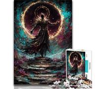 Puzzle 1000 pièces pour Adultes et Adolescents Mystérieux Dieu de la Mort, Difficile à Terminer mais Amusant et Humoristique, Une œuvre d'art pour Les 14 Ans 38x26cm