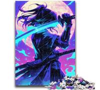 Puzzle 1000 pièces pour Adultes et Adolescents Mystérieux Ninja samouraï, 1000 pièces, Jouets éducatifs, Jeux familiaux, Cadeaux d'anniversaire Uniques (50x75cm)