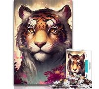 Puzzle 1000 pièces pour Adultes et Adolescents Mythologie du Tigre Jeux éducatifs familiaux Décoration d'intérieur Cadeau 75x50cm