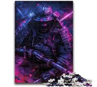 Puzzle 1000 pièces pour Adultes et Adolescents Ninja néon Japonais Aide Le Cerveau à exercer Jouets addictifs pour cultiver la Patience Convient aux Couples 50x75cm