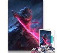 Puzzle 1000 pièces pour Adultes et Adolescents, Ninja néon Japonais, Anti-Stress, pour Passer du Temps à la Maison, Interaction Parent-Enfant (38x26cm)