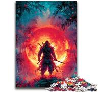 Puzzle 1000 pièces pour Adultes et Adolescents Ninja sous la Lune de Sang pour Jeu éducatif, Jouet de défi, décoration d'intérieur Unique et Cadeaux 26x38cm