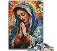 Puzzle 1000 pièces pour Adultes et Adolescents Notre-Dame de Guadalupe en prière pour Les 14 Ans et Plus Jeux de Famille Jeu de Noël Cadeaux pour Femmes 26x38cm