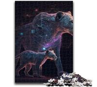 Puzzle 1000 pièces pour Adultes et Adolescents Nuits étoilées Lionne pour Les 14 Ans et Plus Jeux de Famille Jeu de Noël Cadeaux pour Femmes 50x75cm